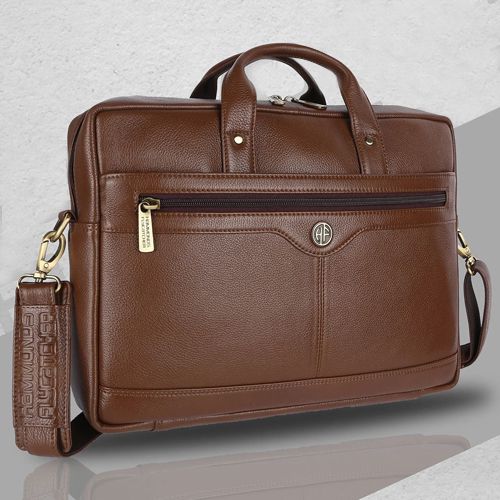 Sleek Mens Leather Laptop Bag