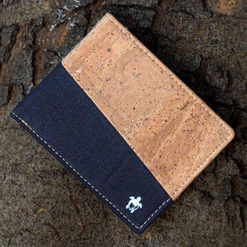 Stylish Eco Friendly Kakapo Cork  N  Canvas Bifold Wallet