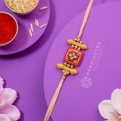 Dazzling Ethnic Stoned Rakhi