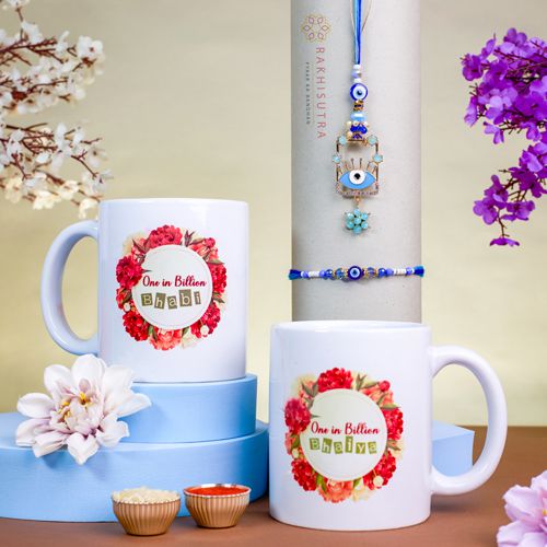 Bhaiya Bhabhi Rakhi N Coffee Mug Gift Combo